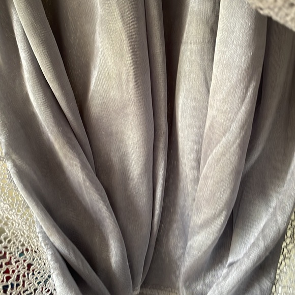 Vintage lace mini silver dress  with lining! - Picture 3 of 8